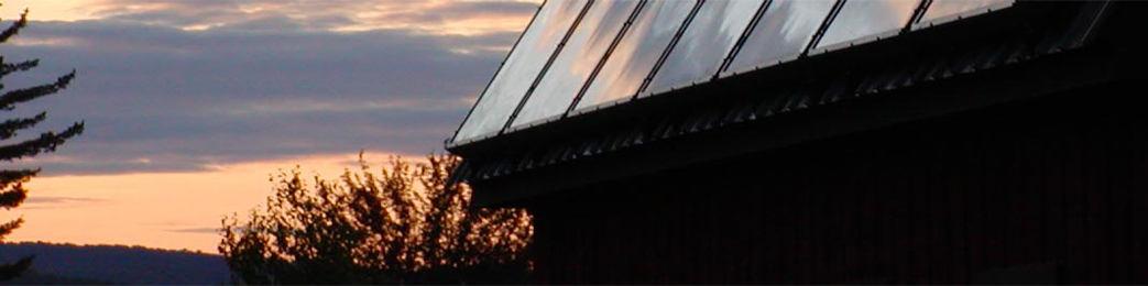 Sunset on a Radiantec Solar Panel