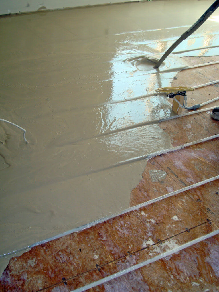 Radiant Floor Heating Tubing Installation Methods Radiantec Pouring Maon Therma Floor Over Radiant Tubing Also Called A Suspended Slab