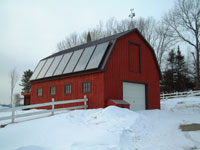 Red barn with Solar Panels