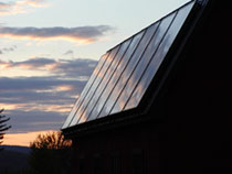 Solar Panels on a Barn Roof