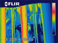 Thermograph of operating aluminum plates