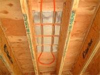 View of a Joisted Floor System 'Staple-Up'