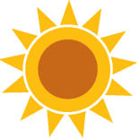 Sun graphic representing Solar Power