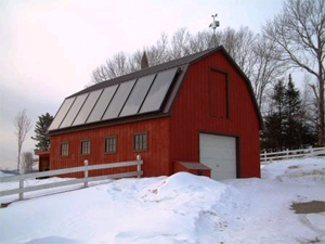 Solar Barn in Winter